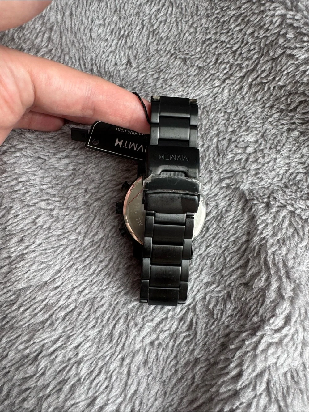 MVMT Men's Chrono 45mm Watch - All Black Rose Gold Link (NWT)